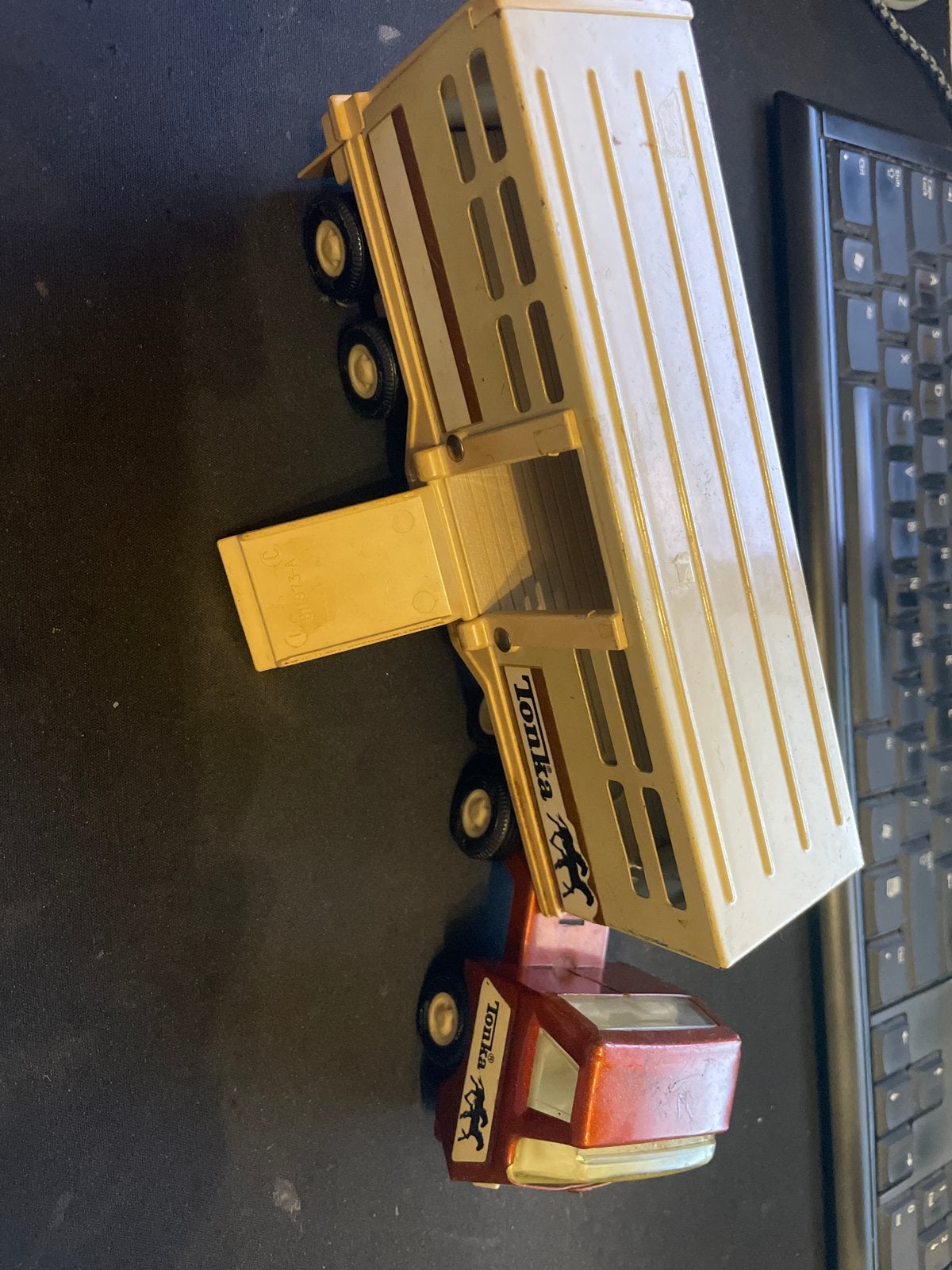 Tonka vrachtwagen met aanhanger, Kinderen en Baby's, Ophalen of Verzenden, Gebruikt