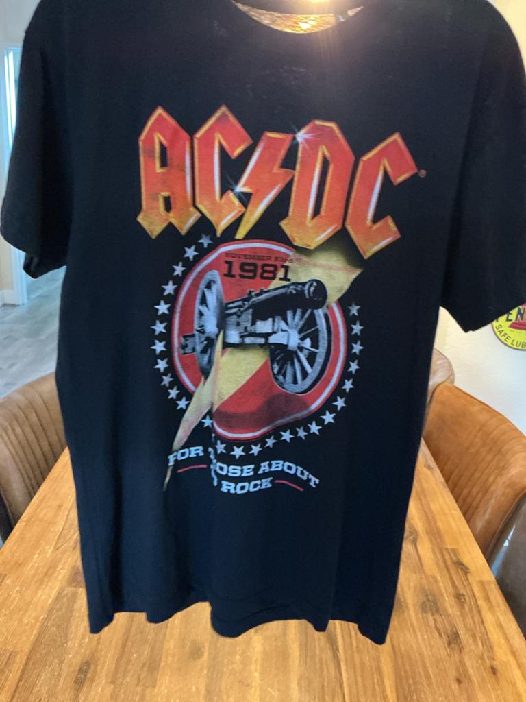 AC/DC T-shirt maat L - For Those About To Rock 1981, Kleding | Heren, T-shirts, Ophalen of Verzenden, Gedragen, Maat 52/54 (L)