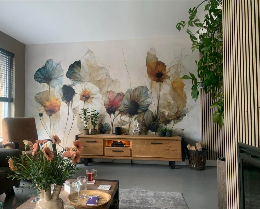 Happy home Brooklyn Lowboard - Eikenhout met metalen frame, Huis en Inrichting, Ophalen, Eikenhout, Zo goed als nieuw, 200 cm of meer