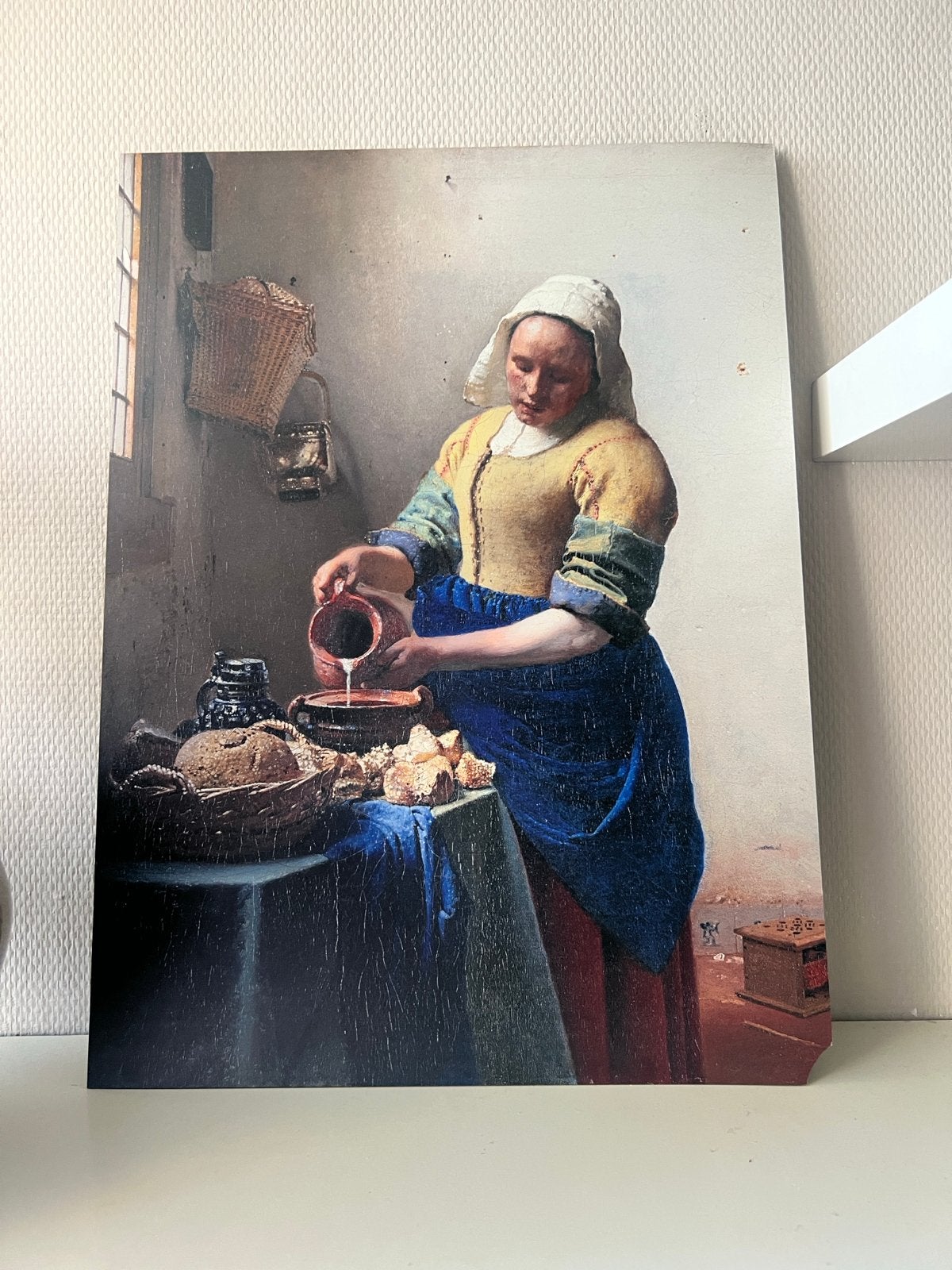 Alupanel print van Het Melkmeisje van Vermeer, Antiek en Kunst, Kunst | Schilderijen | Klassiek, Ophalen, Portret of Personen