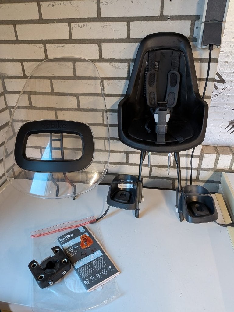 Bobike fietsstoeltje met windscherm, Ophalen of Verzenden, Gebruikt, Voetsteuntjes, BoBike