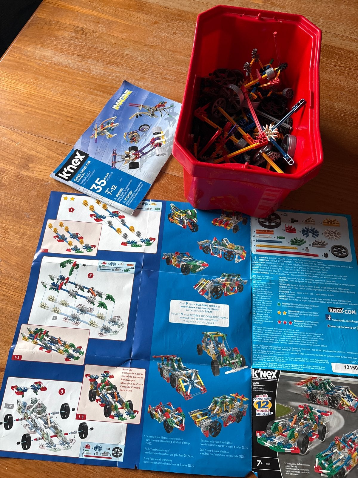K'nex Super Value Tub Mega Box met 35 modellen, Ophalen of Verzenden, Gebruikt, K'nex