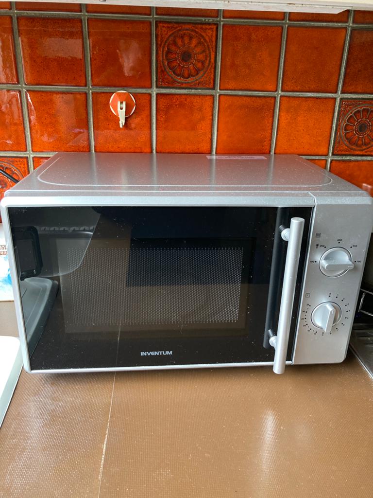 Inventum Magnetron - Zilverkleurig, Ophalen, Minder dan 45 cm, Draaiplateau, Vrijstaand