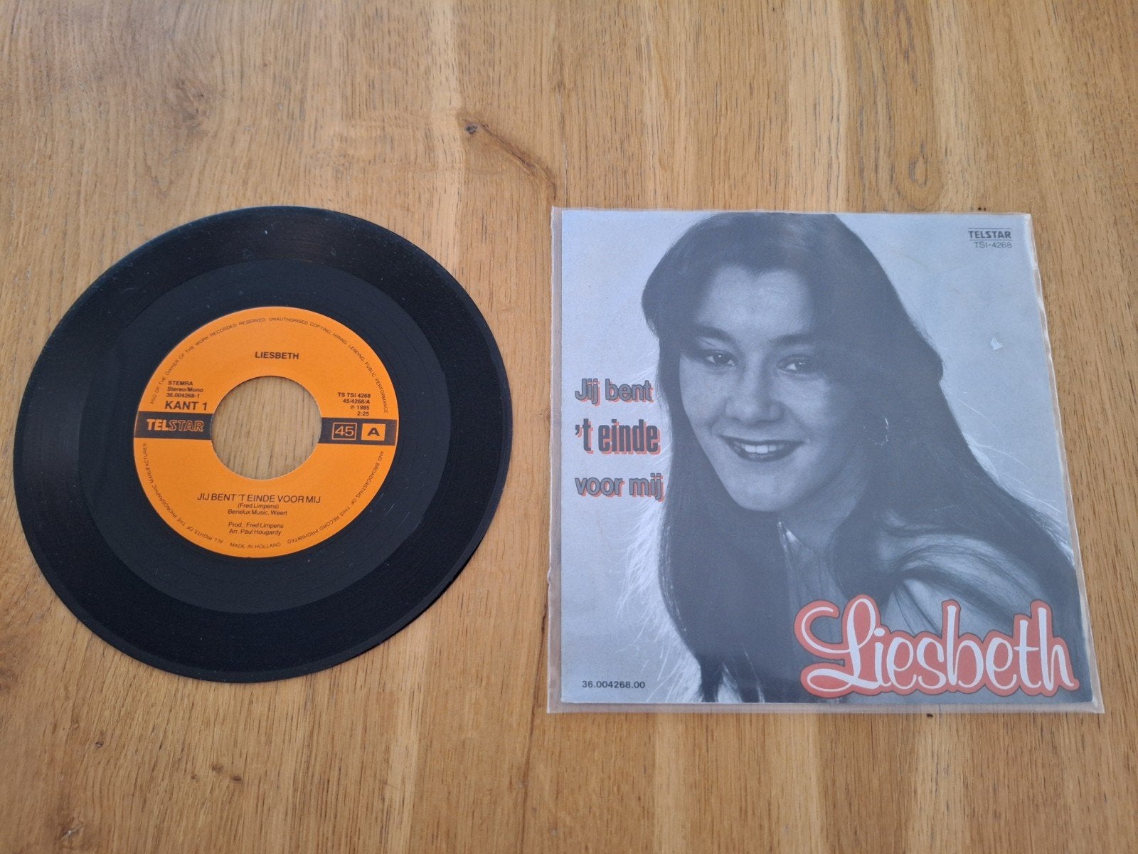 Liesbeth - Jij bent 't einde voor mij, Cd's en Dvd's, Vinyl | Nederlandstalig, Ophalen, Gebruikt, Overige formaten, Levenslied of Smartlap