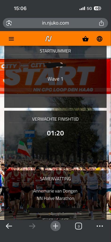 Ticket CPC Loop Den Haag - halve marathon, Ophalen of Verzenden, Nieuw, Overige typen, Overige merken