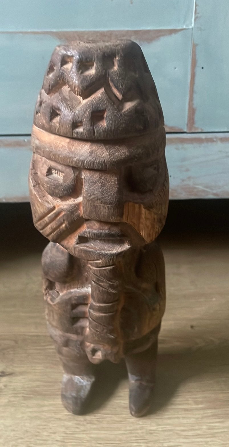 Prachtig houten beeld Yoruba Nigeria Ere Ibeji tweeling, Ophalen of Verzenden