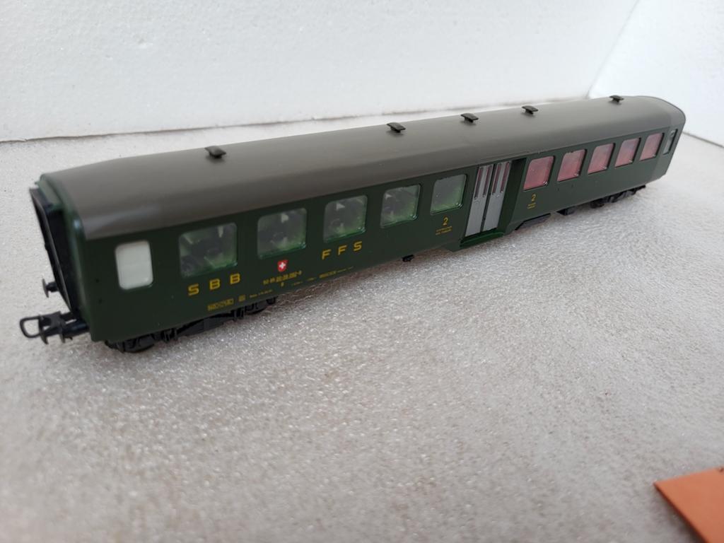 Liliput 878 50 SBB FFS personenwagon 2e klas, groen, H0, Ophalen of Verzenden, Gelijkstroom, Wagon, Liliput