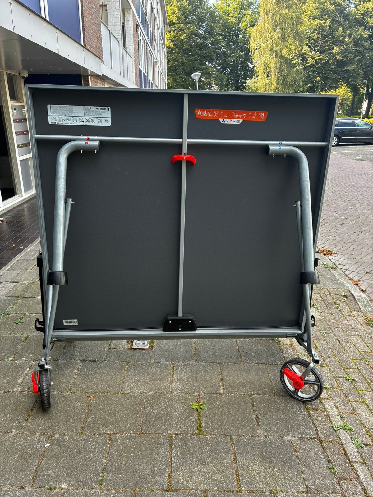 Pingpong tafel / tafeltennis, Sport en Fitness, Ophalen, Gebruikt, Tafel Outdoor, Inklapbaar