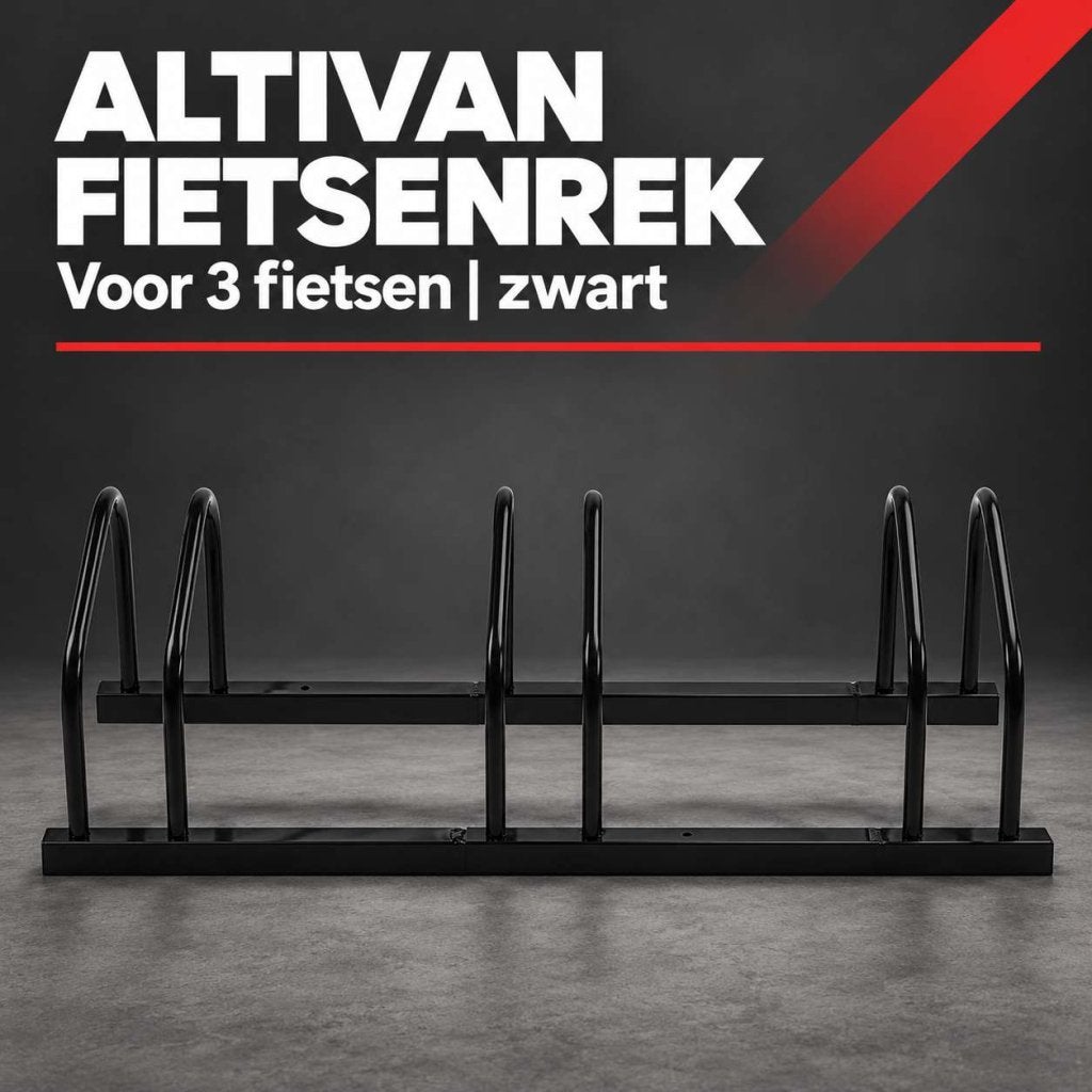 Altivan Fietsenrek voor 3 fietsen zwart staal, Nieuw, <redacted>, Altivan, Ophalen