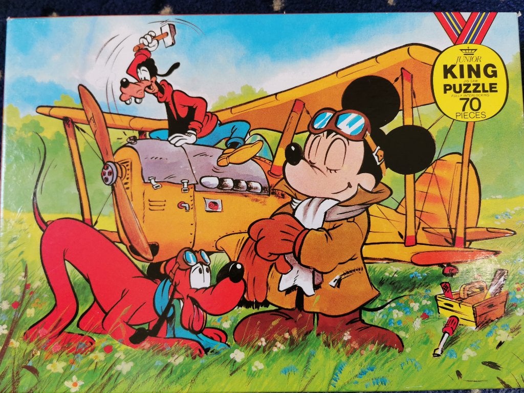 82 .. goofy , pluto puzzel, Ophalen of Verzenden, Meer dan 50 stukjes, Gebruikt, 6 jaar of ouder