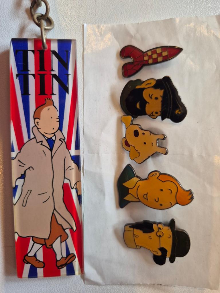 Kuifje, TinTin pins en sleutelhanger, Meerdere comics, Ophalen of Verzenden, Europa