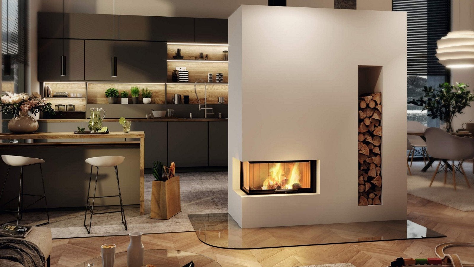 liftdeurhaard Hoek spartherm varia 2H/4S als nieuw Prachtig, Huis en Inrichting, Ophalen, Houtkachel, Zo goed als nieuw, Vrijstaand