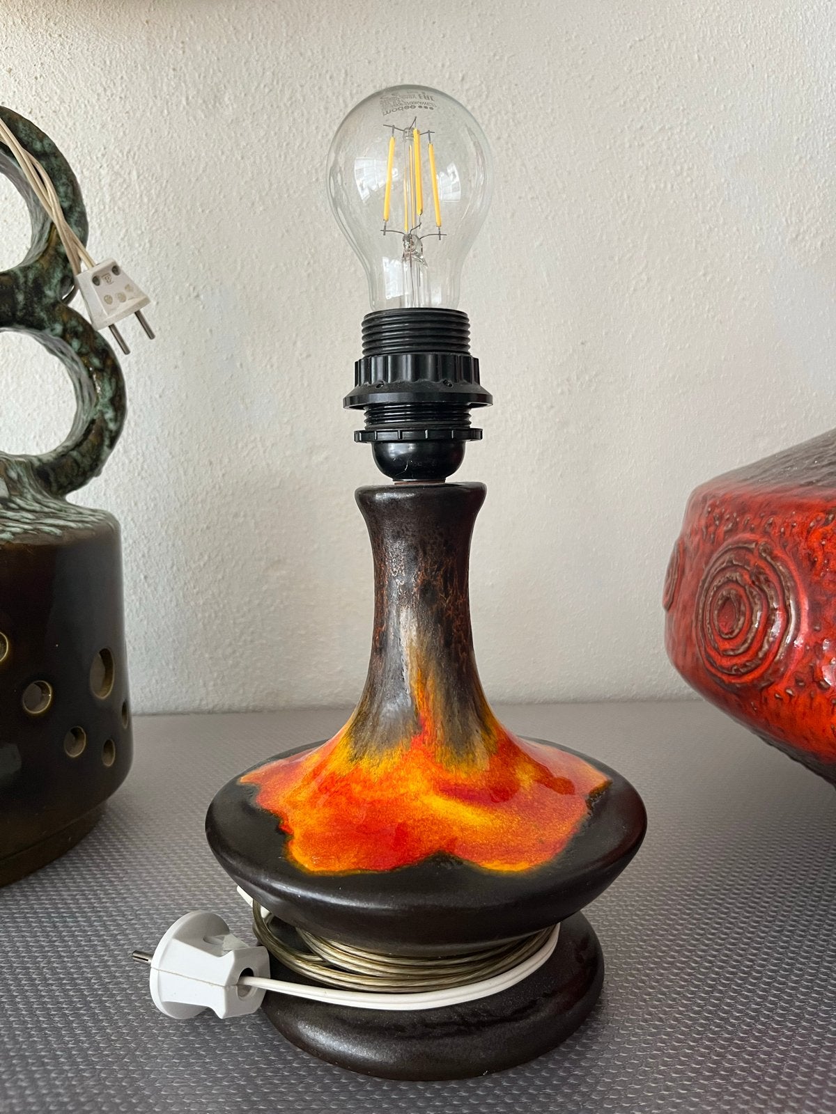 Mid-century Fat Lava tafellamp van Walter Gerhards, Ophalen, Huis en Inrichting
