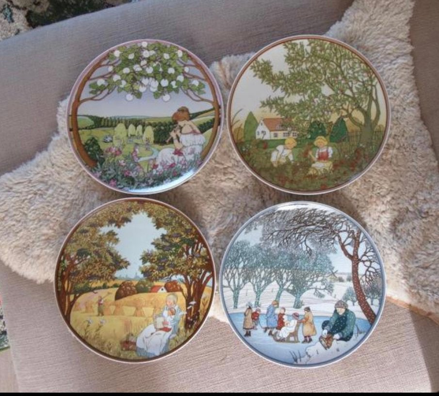 Villeroy&boch heinrich 4 seizoenen borden met ophanghaakjes, Huis en Inrichting, Ophalen of Verzenden, Zo goed als nieuw, Bord(en)