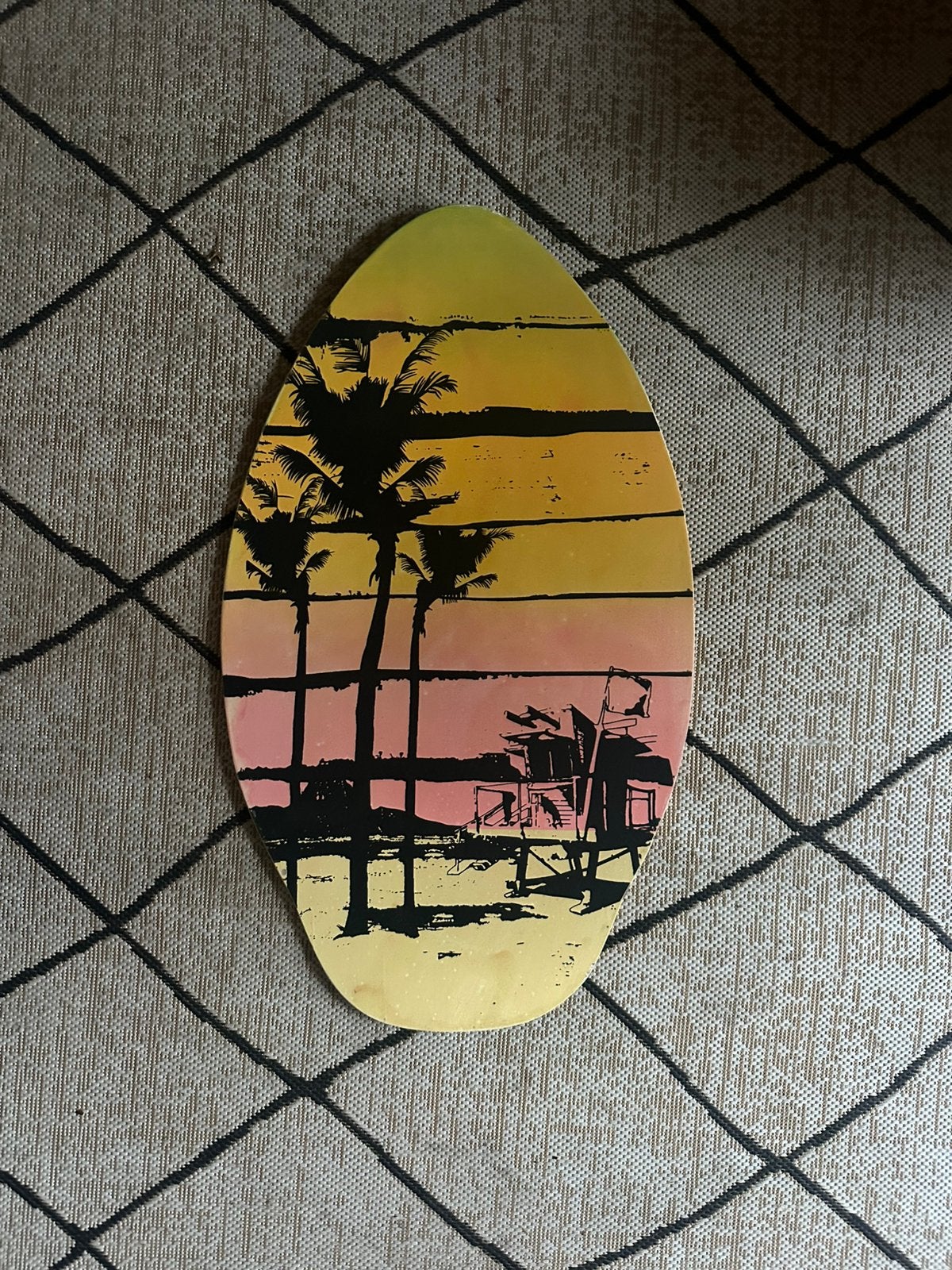 Skimboard lengte 75 cm en breedte 45 cm, Watersport en Boten, Golfsurfen, Ophalen of Verzenden, Zo goed als nieuw