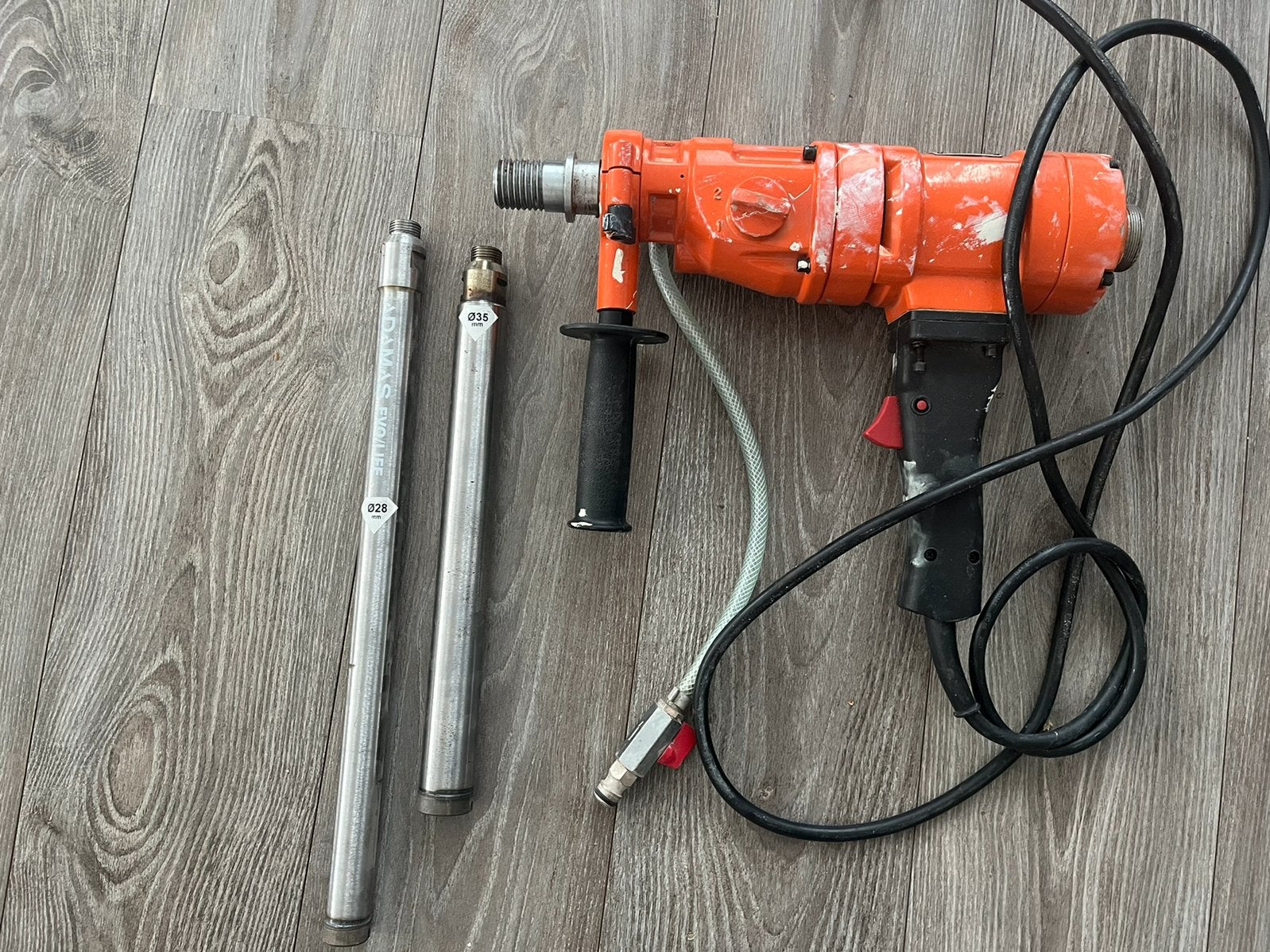 Spero diamantboormachine met twee diamantboren 28mm/35mm, Doe-het-zelf en Verbouw, Ophalen of Verzenden, Zo goed als nieuw