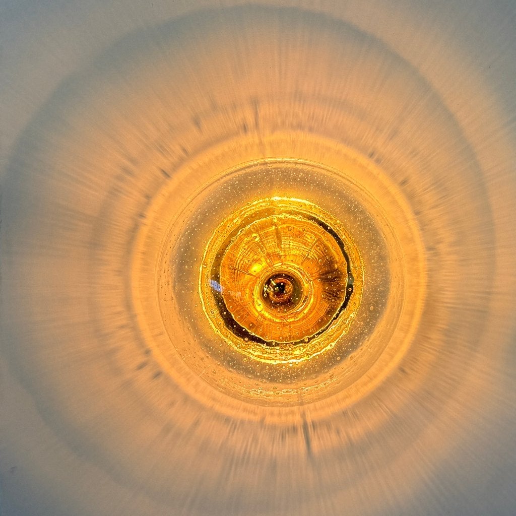 Hoffmeister bubble glass gouden plafond- of wandlamp, D, Hoffmeister leuchten, Inclusief lichtbron, Zo goed als nieuw