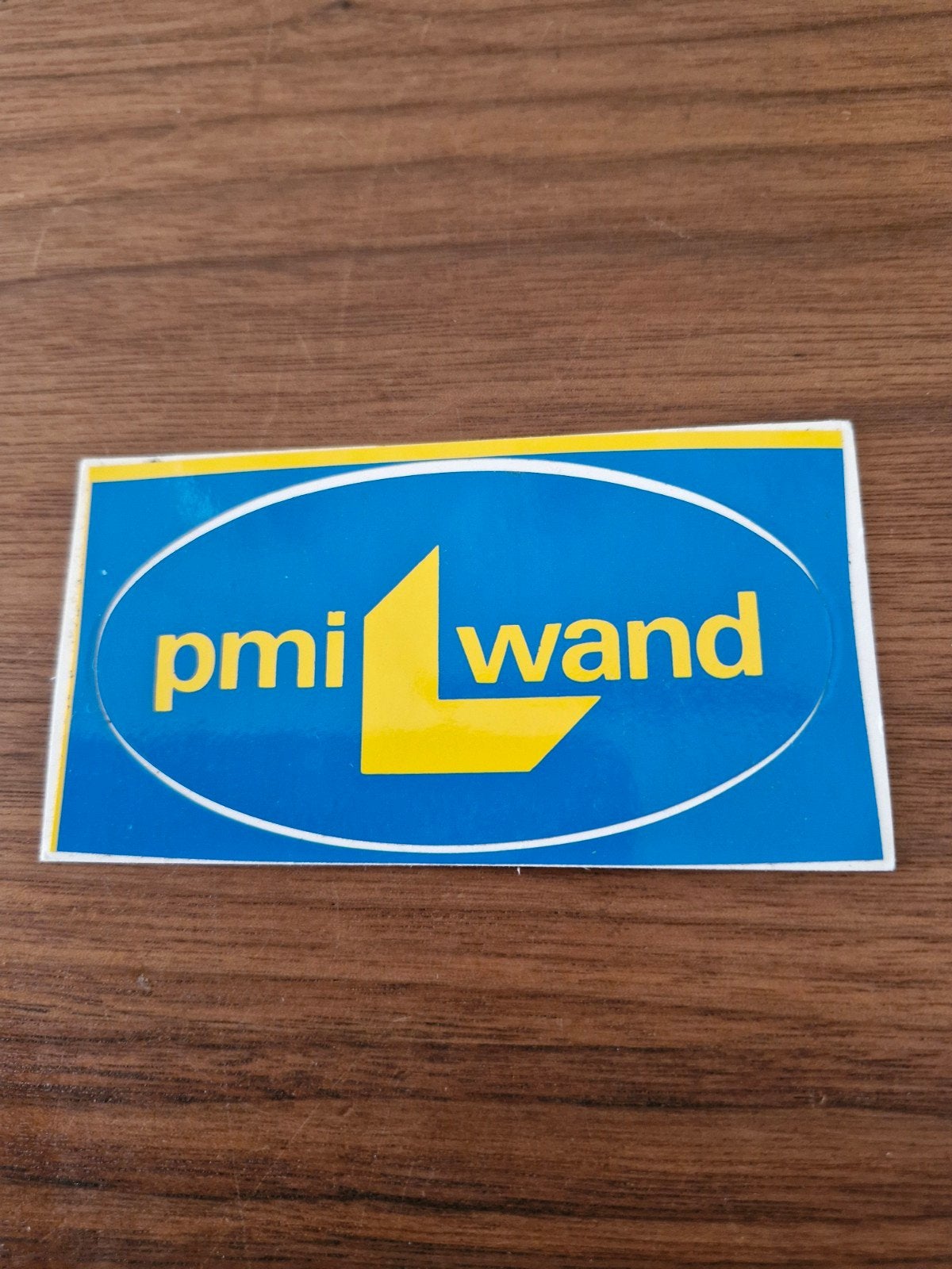 8388 PMI Wand sticker - Vintage reclame sticker, Ophalen of Verzenden, Gebruikt, Overige typen