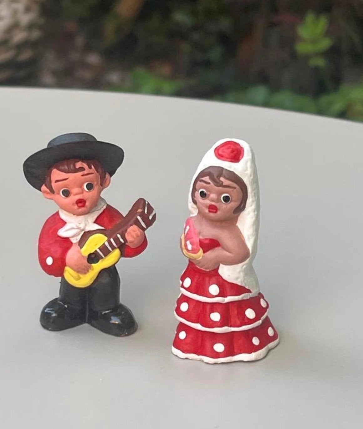 Vintage Spaanse Flamenco Beeldjes: Danseres & Gitarist, Ophalen of Verzenden