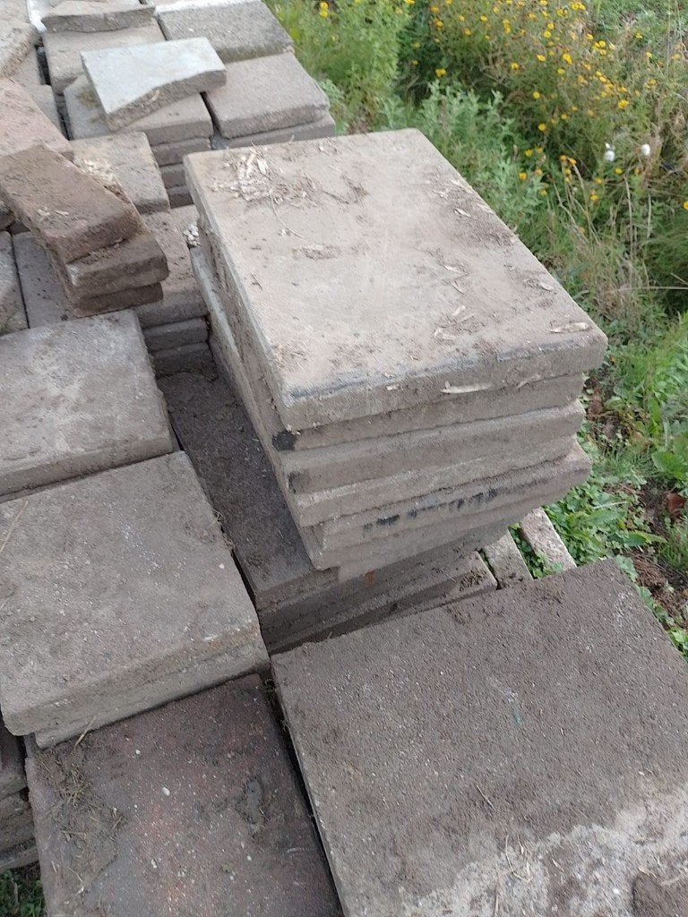 Tegels en klinkers, Ophalen, Gebruikt, Beton, Terrastegels
