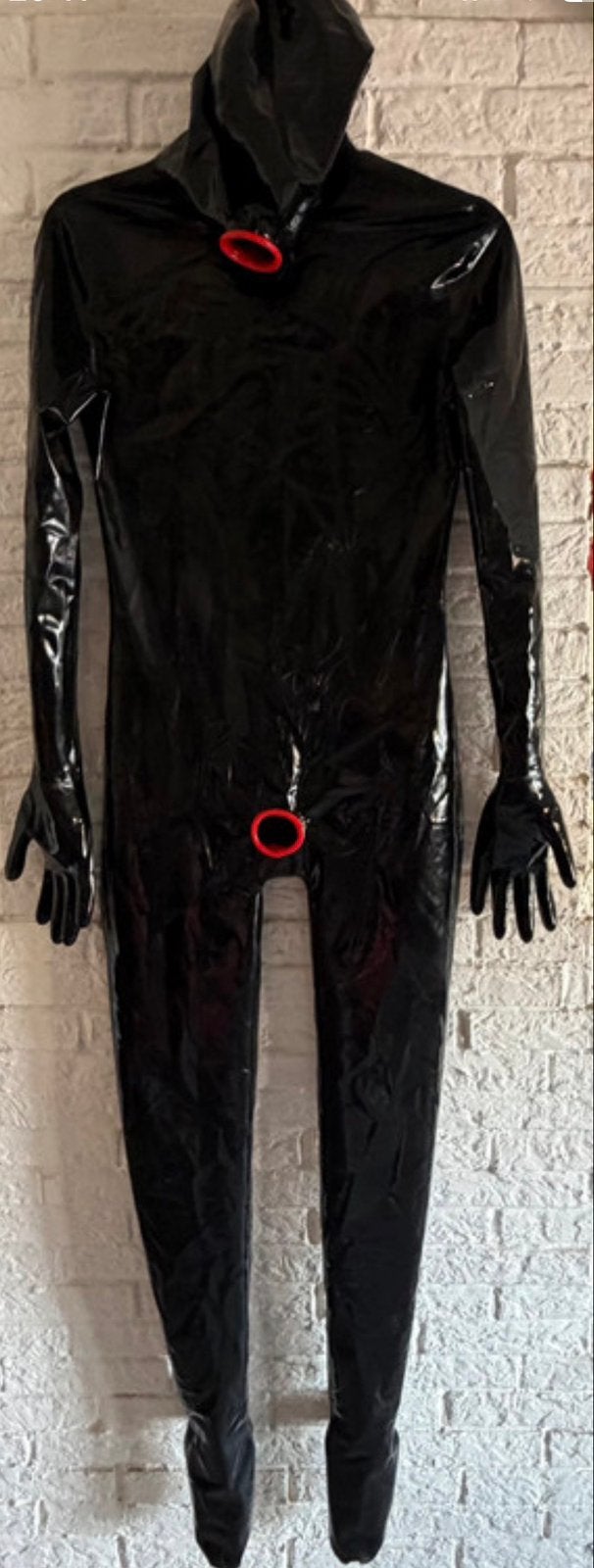 Latex catsuit maat S/M, Maat 38/40 (M), Overige typen, Zwart, Ophalen of Verzenden