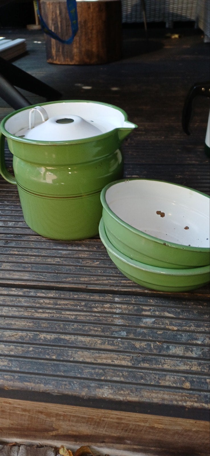 emaille groene kleur (lichtgroen), Ophalen