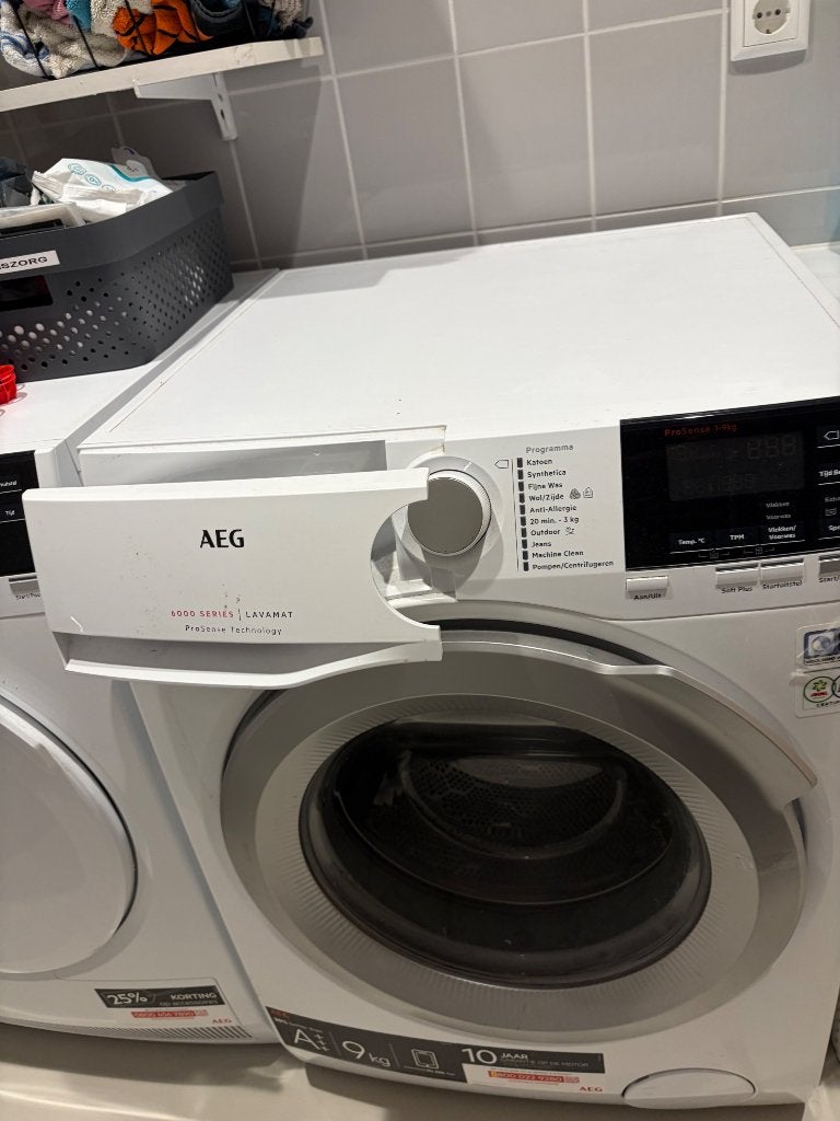 Wasmachine, Ophalen, Gebruikt, Voorlader, 85 tot 90 cm