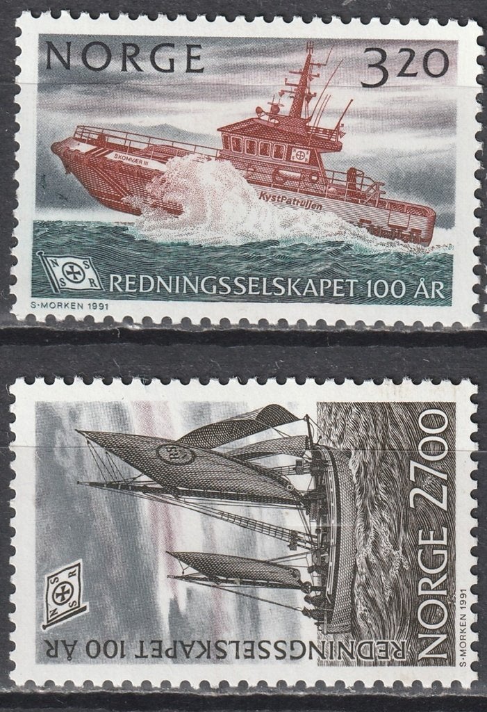 Noorwegen Michel nr. 1066-1067 Postfris, Postzegels en Munten, Postzegels | Europa | Scandinavië, Verzenden, Noorwegen, Postfris