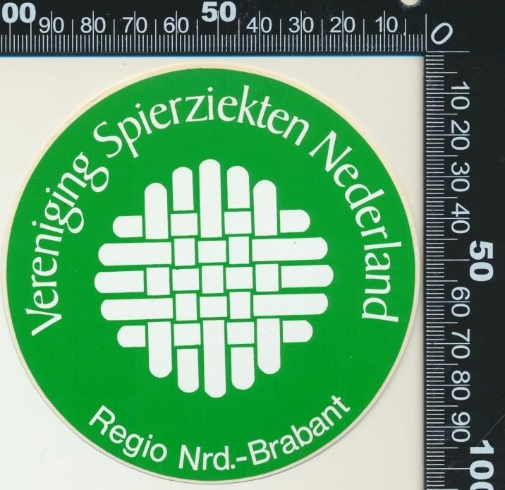 Sticker: Vereniging Spierziekten Nederland - Noord Brabant, Ophalen of Verzenden, Zo goed als nieuw, Bedrijf of Vereniging