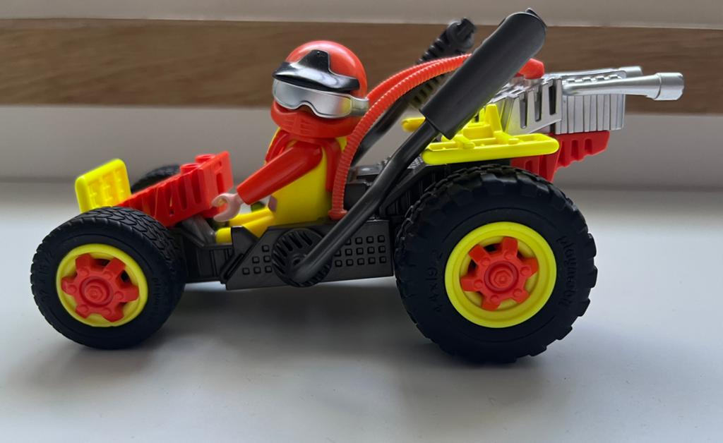 Playmobil 4182 gele stuntracer compleet, Ophalen of Verzenden, Gebruikt