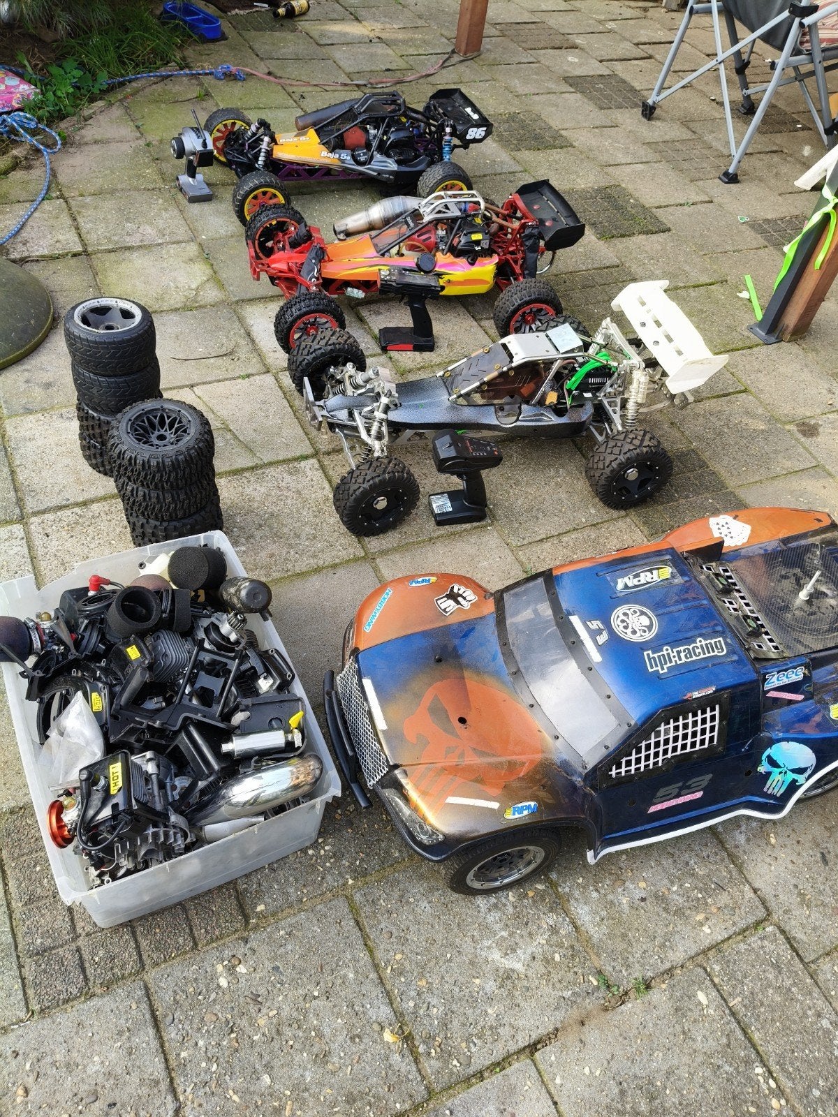 RC Auto's en onderdelen - Diverse modellen en motoren, Hobby en Vrije tijd, Ophalen, Benzine, Gebruikt, Auto offroad