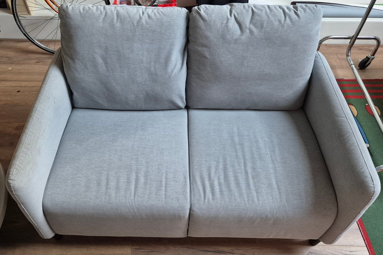 Gratis IKEA Angersby tweepersoonsbank - Grijs, Ophalen, Gebruikt, 150 tot 200 cm, Tweepersoons