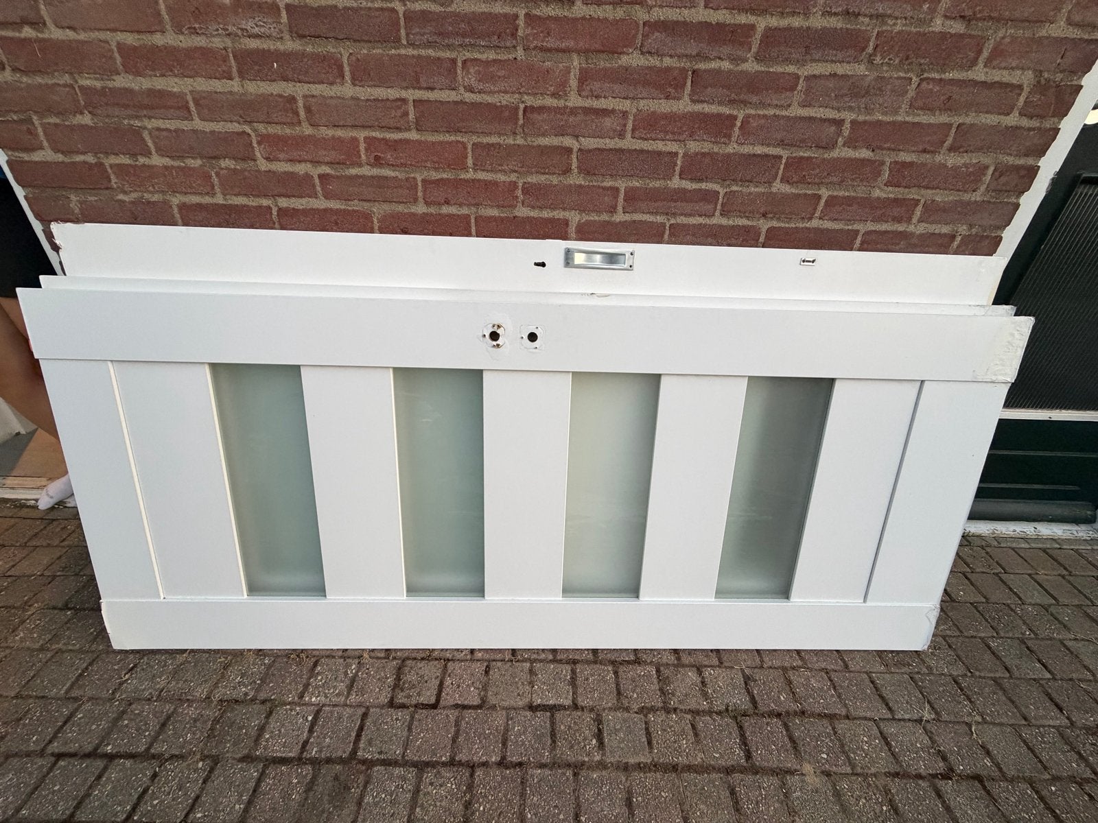 Witte binnendeuren en schuifdeur met glaspanelen, Ophalen, Gebruikt, 80 tot 100 cm, Binnendeur