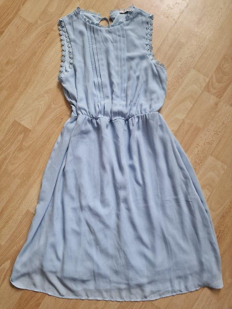 prachtige licht blauwe jurk, maat 34, Blauw, Ophalen of Verzenden, Zo goed als nieuw, Maat 34 (XS) of kleiner