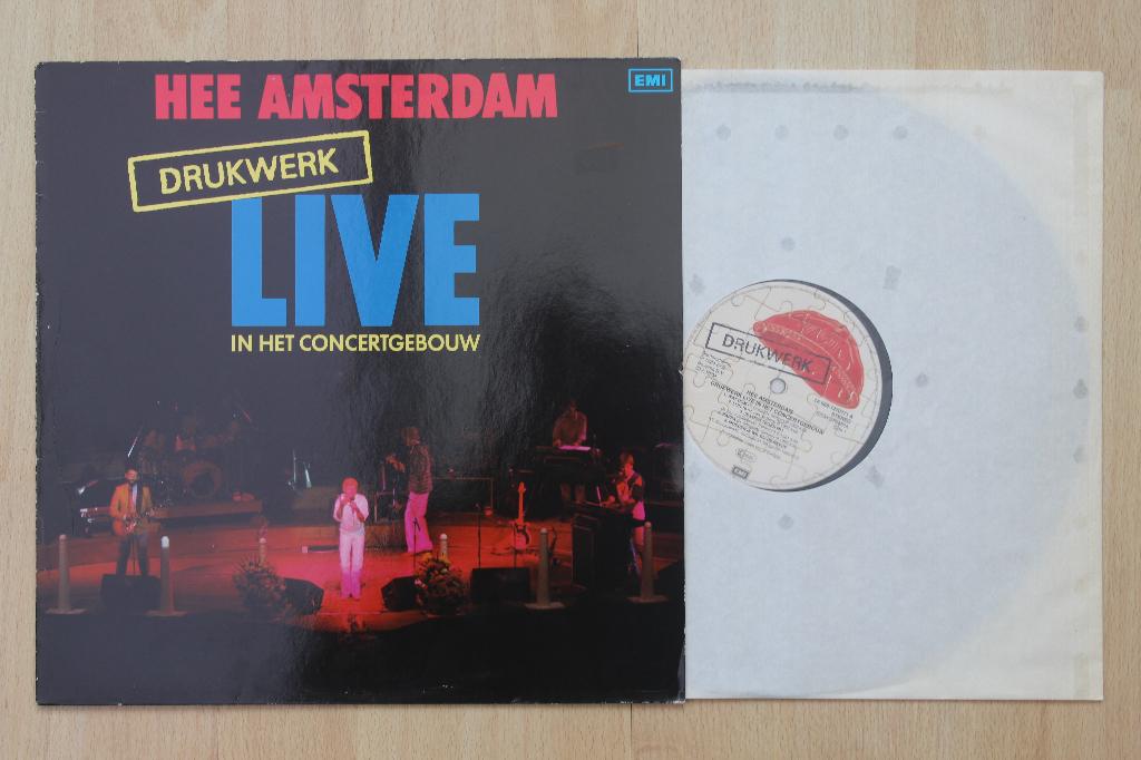 Drukwerk: Hee Amsterdam Live vinyl LP, 1984, Cd's en Dvd's, Vinyl | Nederlandstalig, Overige genres, 1980 - 1989, Ophalen of Verzenden