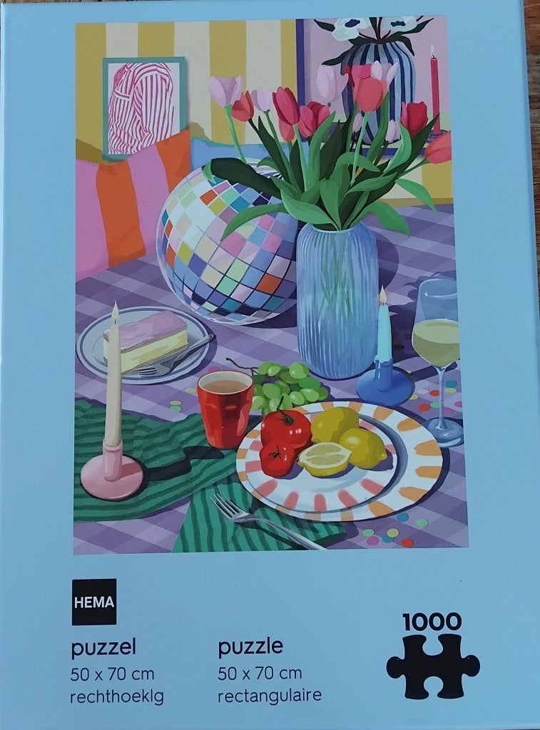 1000 stukjes puzzel hema, stilleven, Ophalen of Verzenden, Zo goed als nieuw