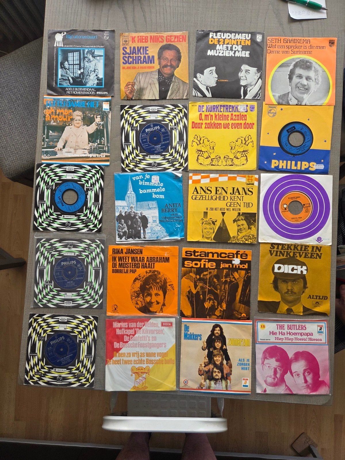 Partij 350 stuks singles, Cd's en Dvd's, Vinyl Singles, Ophalen, Gebruikt, Overige genres, 7 inch