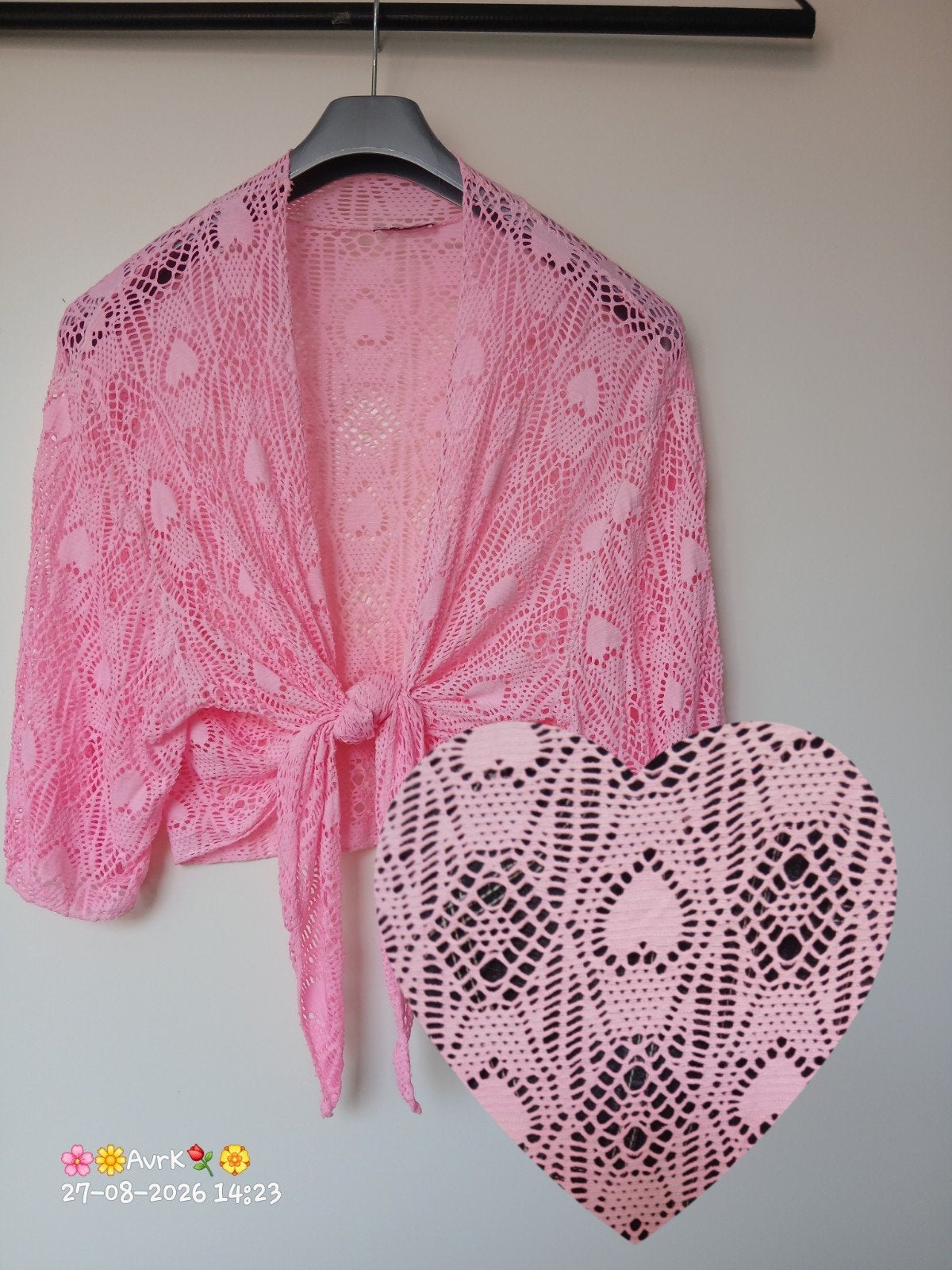 bolero stretch kant roze new collection maat 52-54, Overige typen, Ophalen of Verzenden, Zo goed als nieuw, Roze