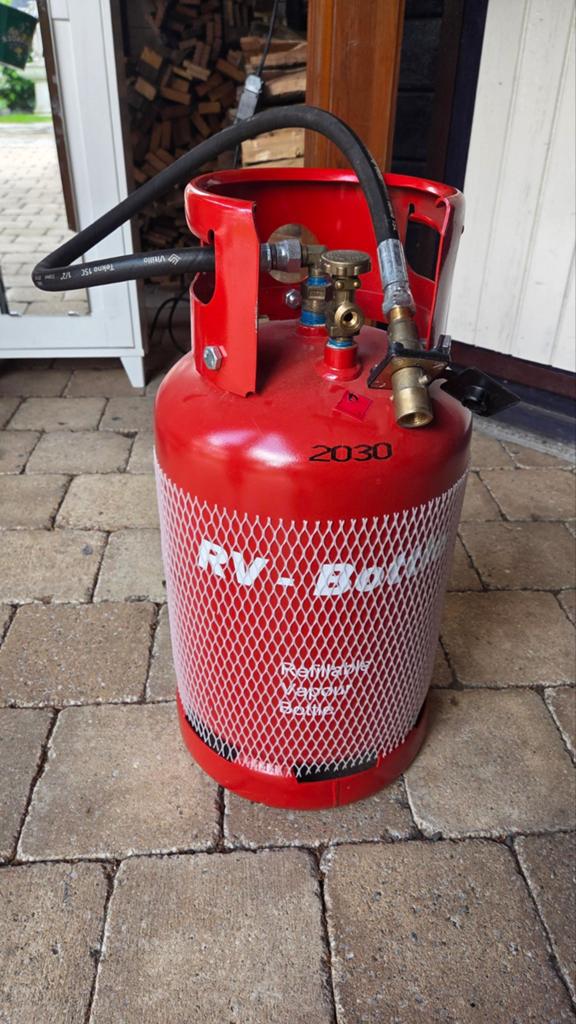 Hervulbare Gasdamptank 27L LPG met Vulaansluiting, Caravans en Kamperen, Kampeeraccessoires, Ophalen