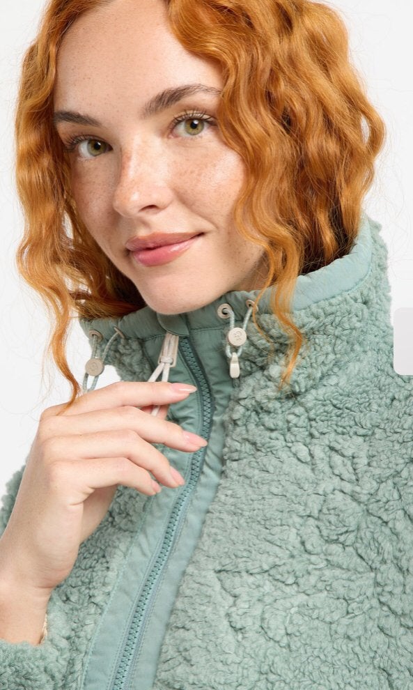 Ragwear vegan fleece tussen jack / vest NORDICKA groen, Ragwear, Ragwear, Maat 42/44 (L), Nieuw