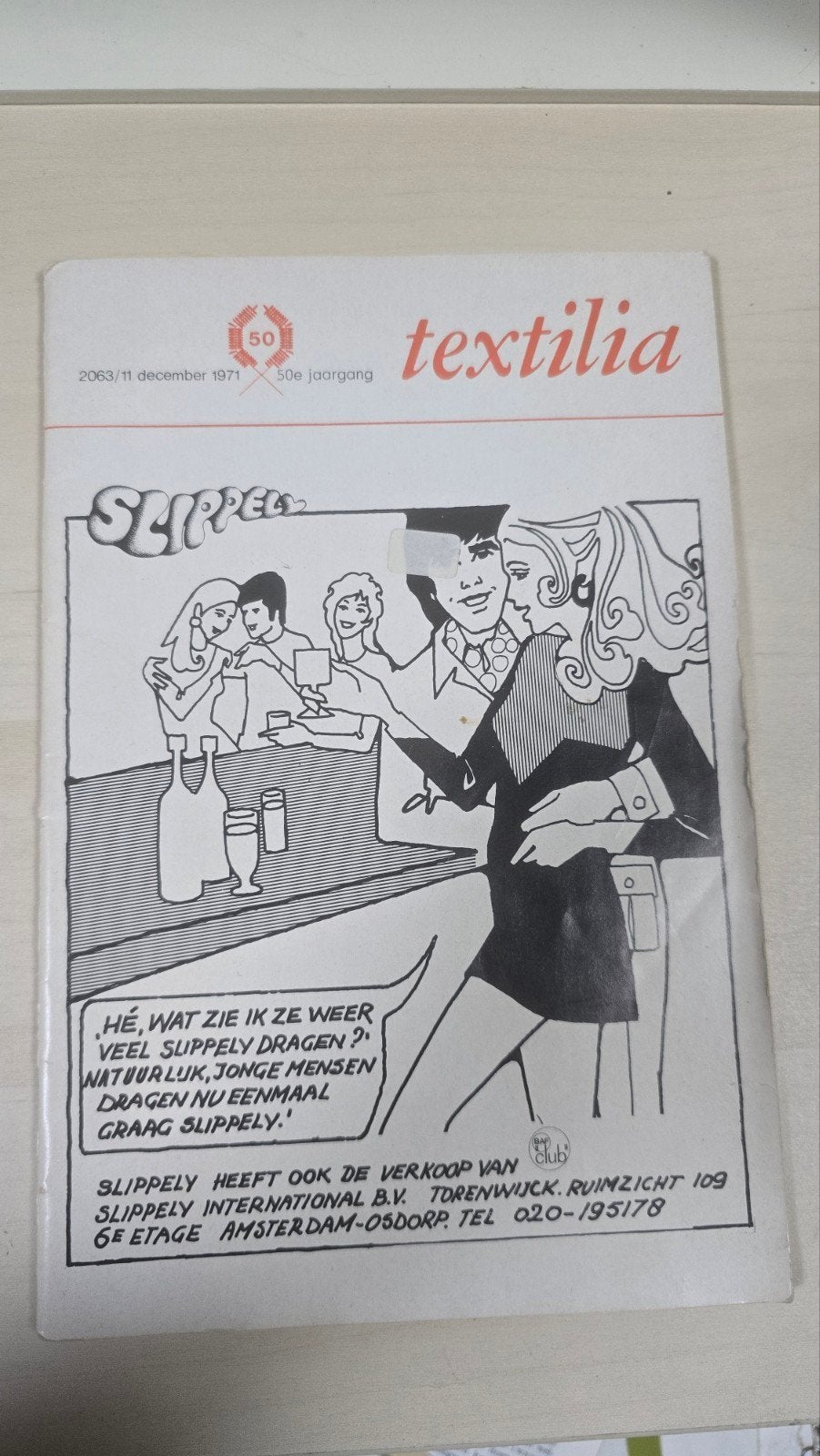 Textilia Magazine - 50e Jaargang - December 1971, Ophalen of Verzenden, Gelezen, Overige typen