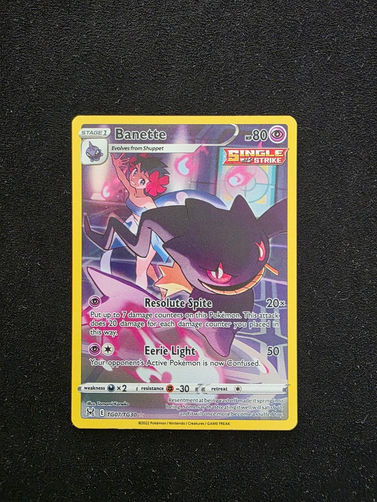 Pokémon Banette TG07/TG30 Lost Origin Trainer Gallery, Ophalen of Verzenden, Zo goed als nieuw, Losse kaart, Foil