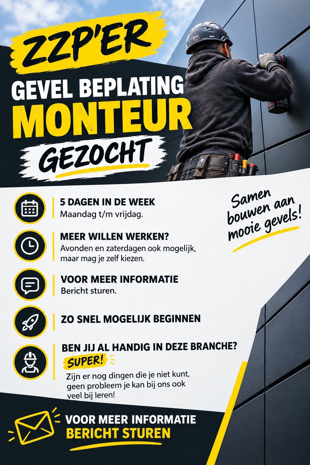 Zzp’er gevel beplating monteur gezocht !!, Gevelrenovatie