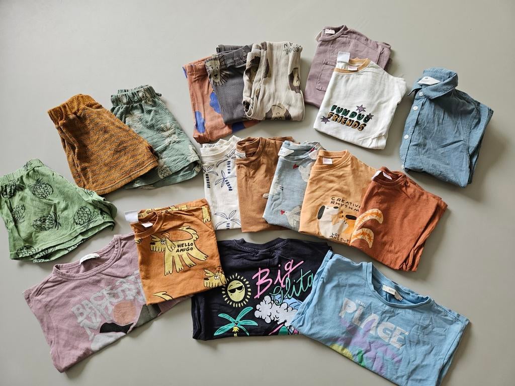 Jongenskleding maat 116-122 - Zomerse shirts & shorts, Ophalen of Verzenden, Gebruikt, Jongen