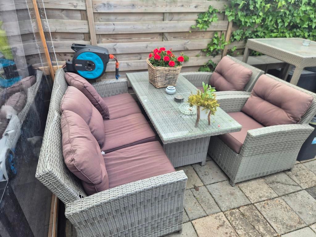 Lounge set, Tuin en Terras, Ophalen, Gebruikt, Kunststof
