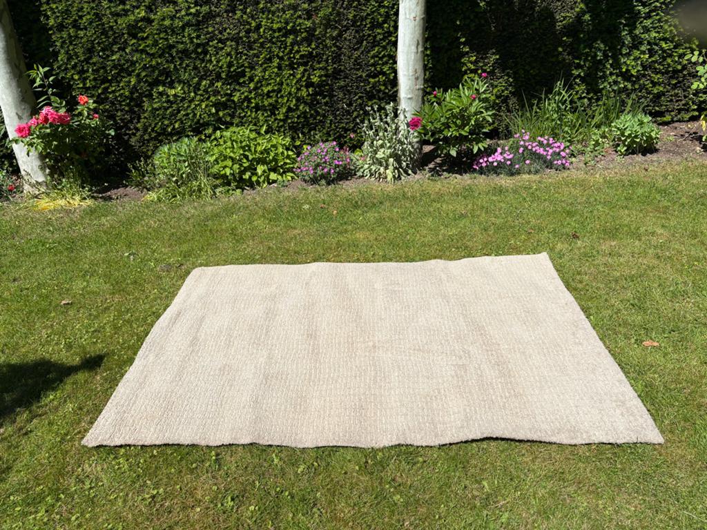 IKEA LANGSTED Vloerkleed - Beige, 133x195 cm, Ophalen, 100 tot 150 cm, Beige, Zo goed als nieuw