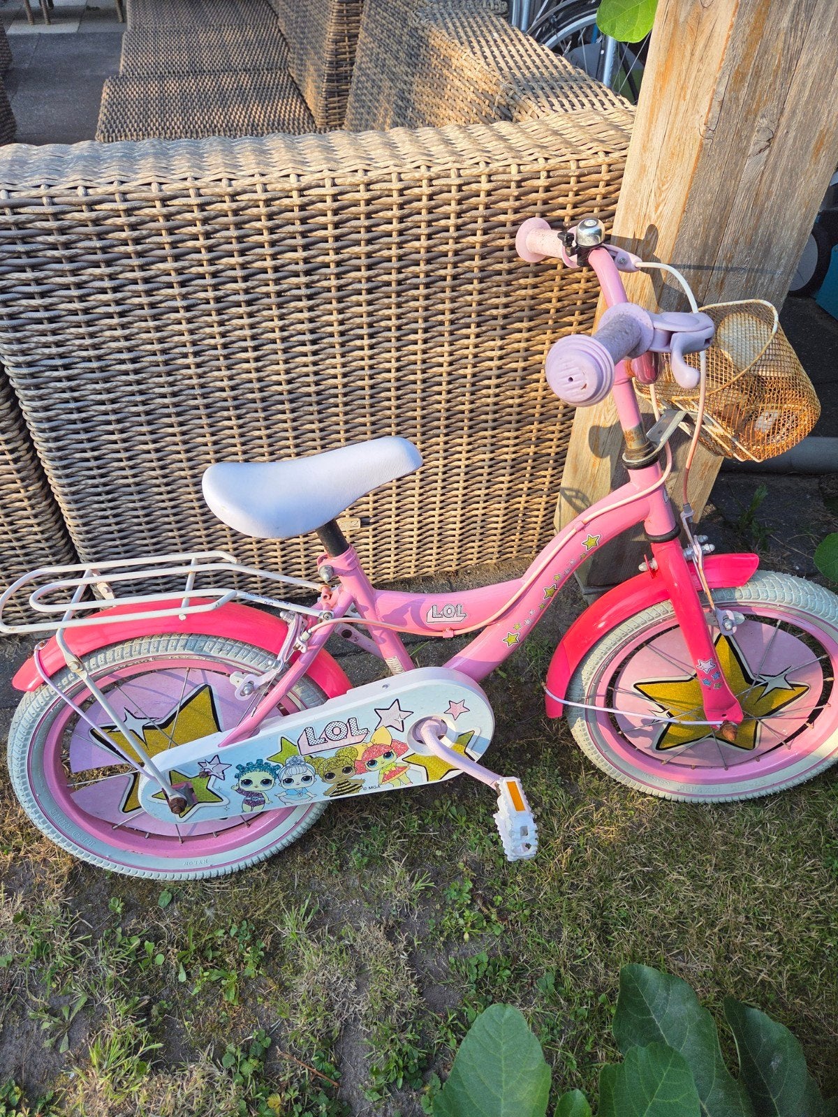 Fiets meisjes kinder roze, Ophalen