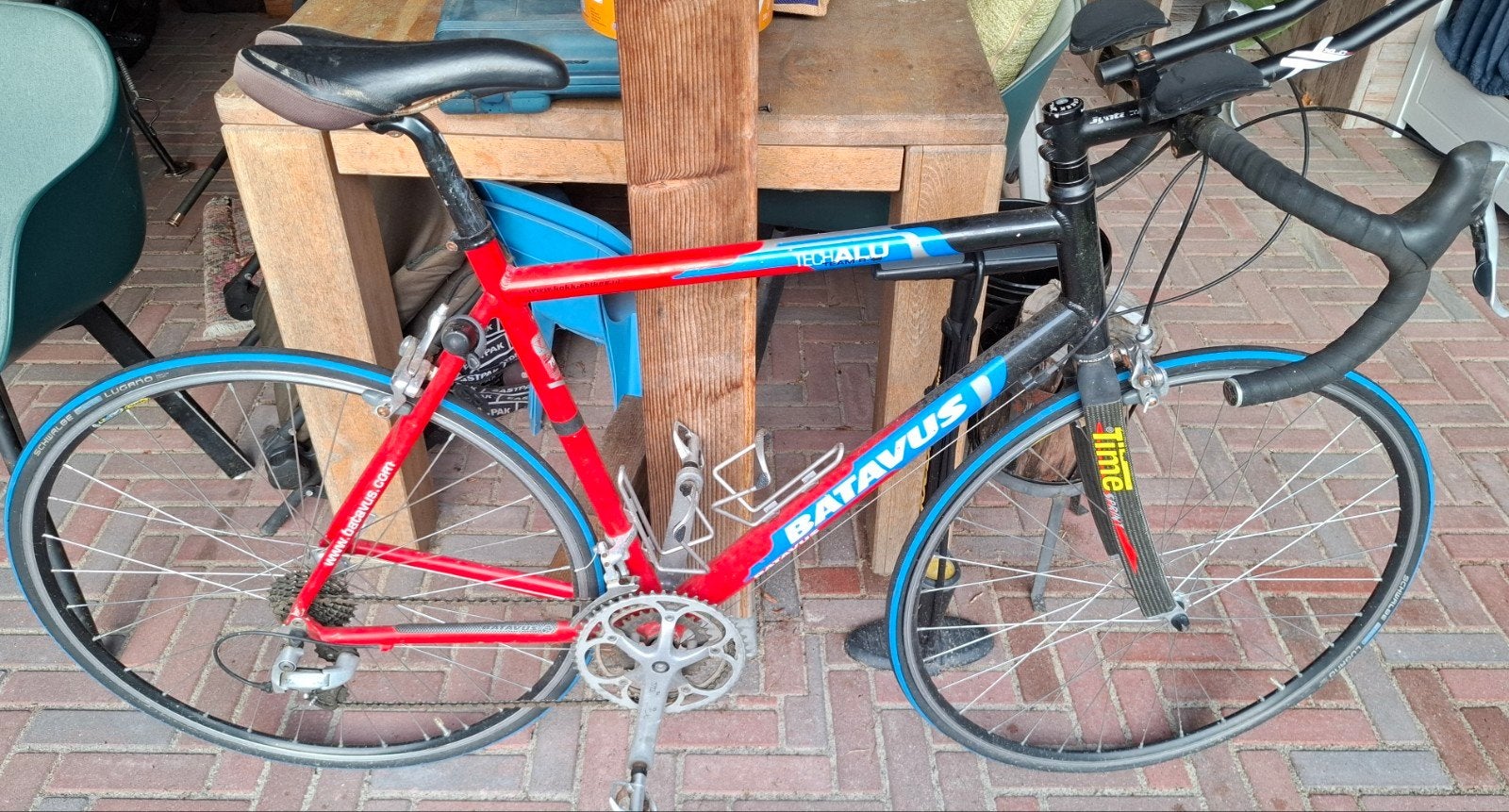 Batavus Racefiets met Carbon Voorvork - Gebruikt maar Prima, Fietsen en Brommers, Ophalen, Gebruikt, Aluminium, Batavus