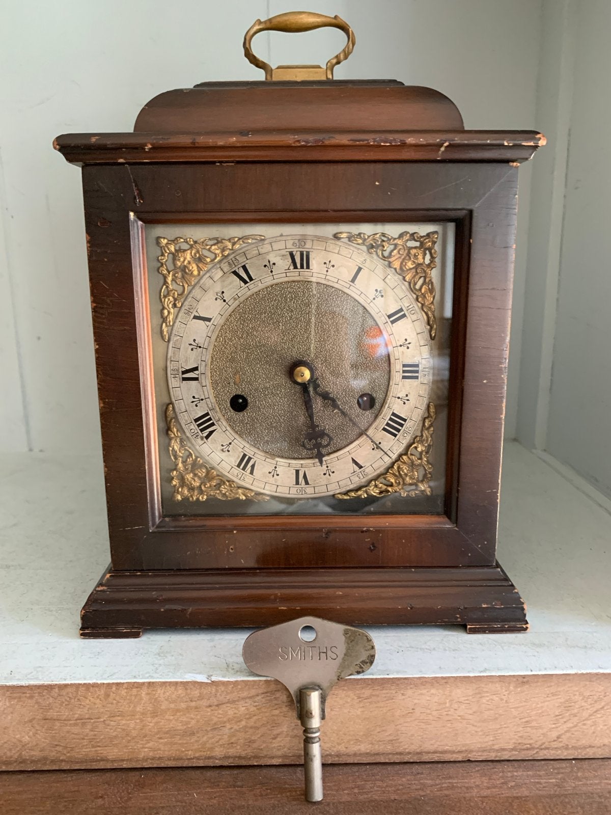 Smiths English Clocks Ltd. met Sleutel - Hout en Messing, Ophalen