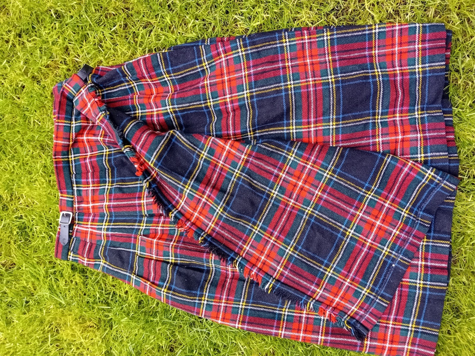 Vintage Schotse Kilt Rok - Pure Nieuwe Wol, Meerkleurig, Maat 42/44 (L), Ophalen of Verzenden, Zo goed als nieuw
